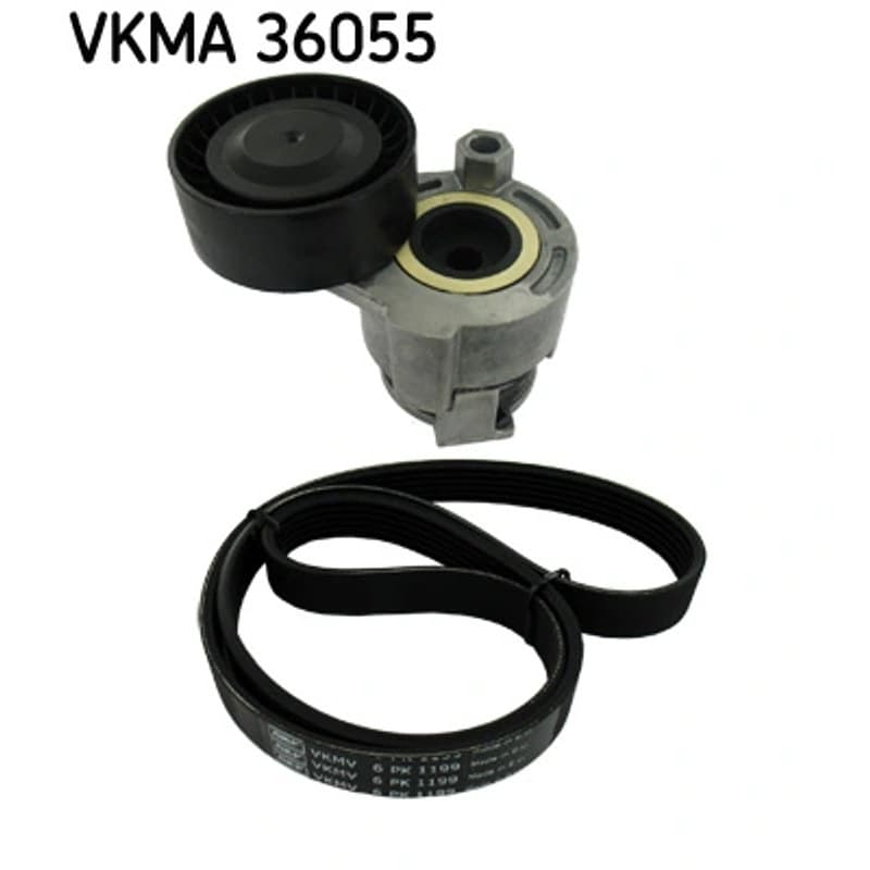 SKF VKMA 36055 V formos rumbuotas diržas, komplektas