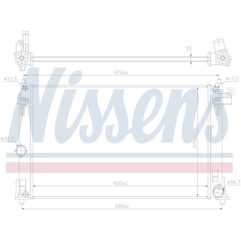NISSENS radiatorius, variklio aušinimas 606838