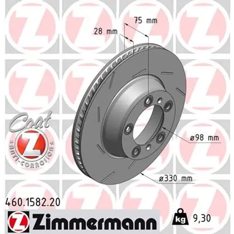 ZIMMERMANN stabdžių diskas 460.1582.20