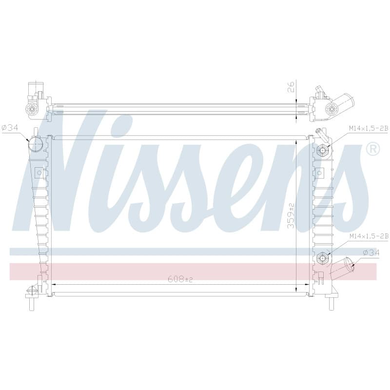 NISSENS radiatorius, variklio aušinimas 68001A