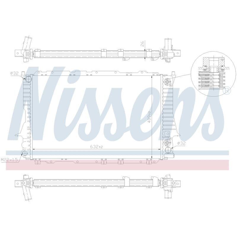 NISSENS radiatorius, variklio aušinimas 60476