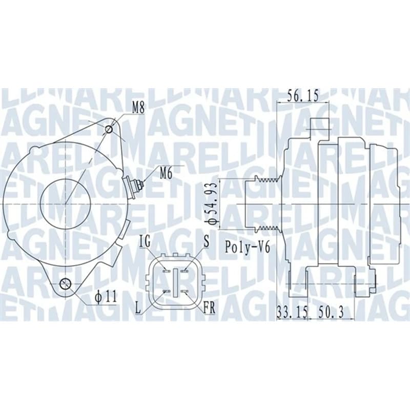 MAGNETIMARELLI kintamosios srovės generatorius 063732027010