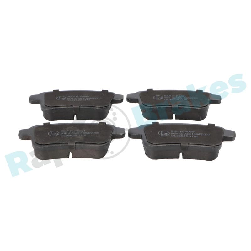RAPBRAKES stabdžių trinkelių rinkinys, diskinis stabdys R-P0661