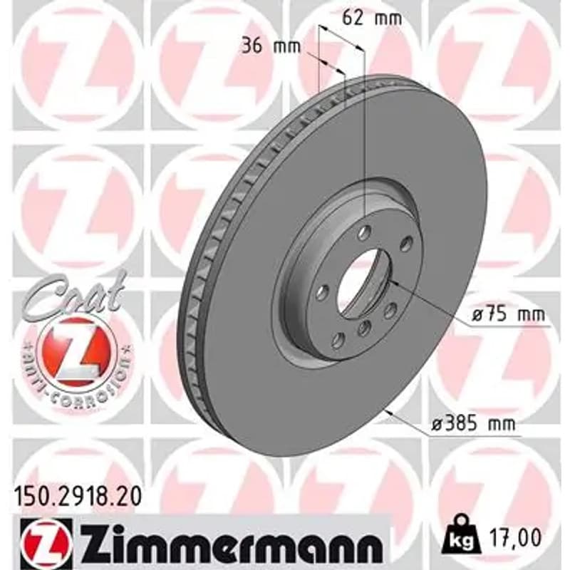 ZIMMERMANN stabdžių diskas 150.2918.20