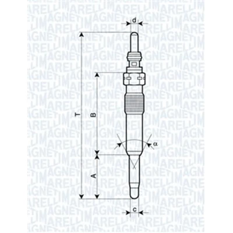 MAGNETIMARELLI kaitinimo žvakė 062900071304