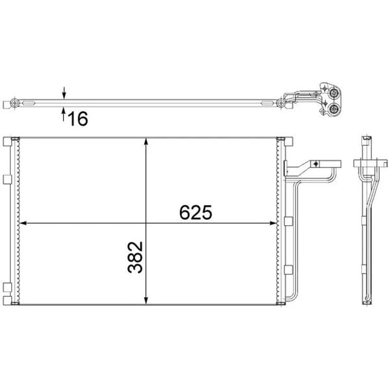 MAHLE AC 551 001S kondensatorius, oro kondicionierius