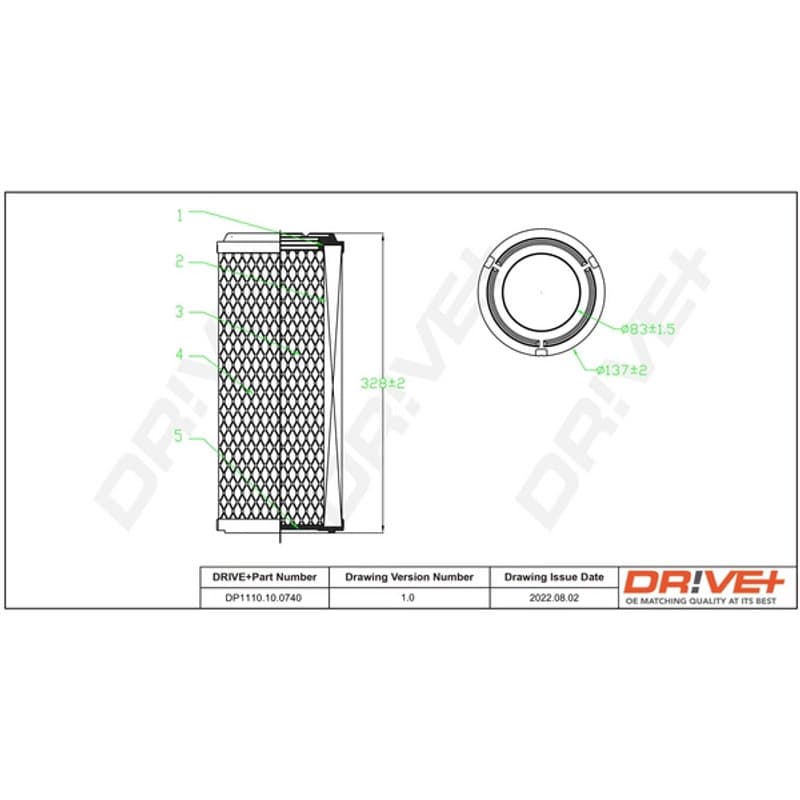 DRVE oro filtras DP1110.10.0740