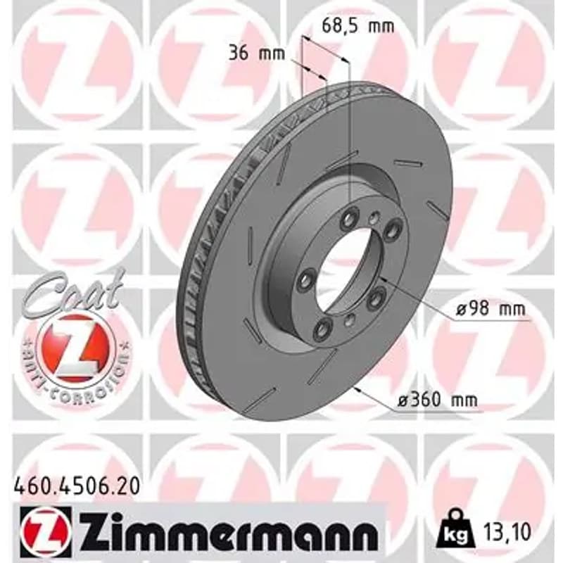 ZIMMERMANN stabdžių diskas 460.4506.20