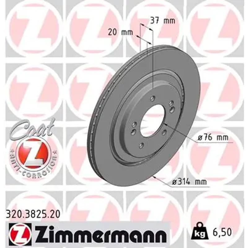 ZIMMERMANN stabdžių diskas 320.3825.20