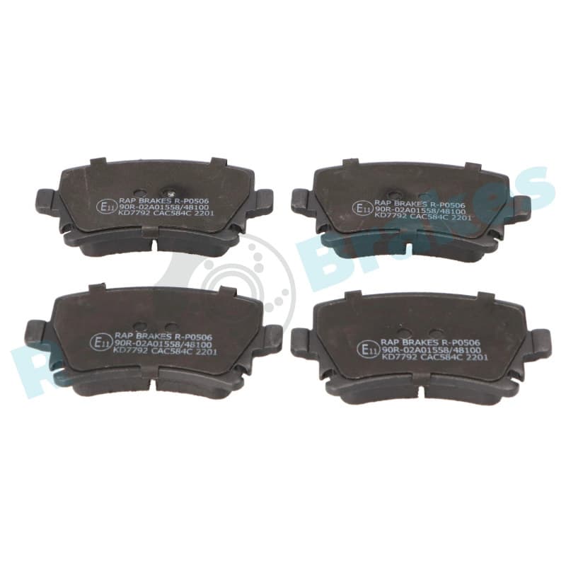 RAPBRAKES stabdžių trinkelių rinkinys, diskinis stabdys R-P0506