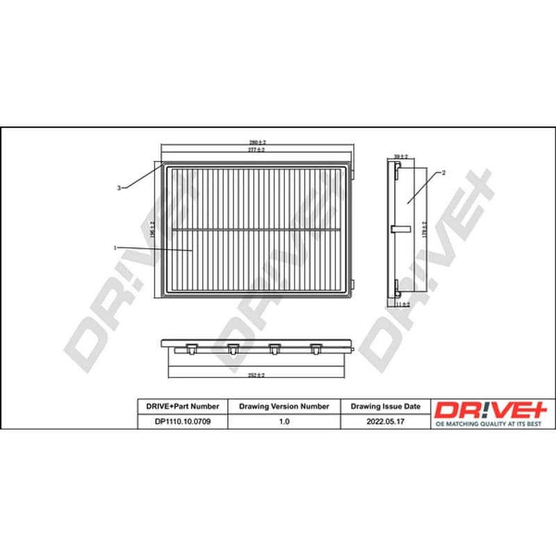 DRVE oro filtras DP1110.10.0709